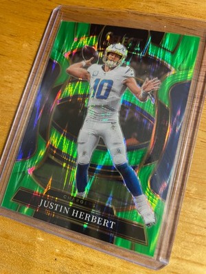 JUSTIN HERBERT GREEN SHOCK /699 - 2025 PRIZM SELECT #1 | eBay
