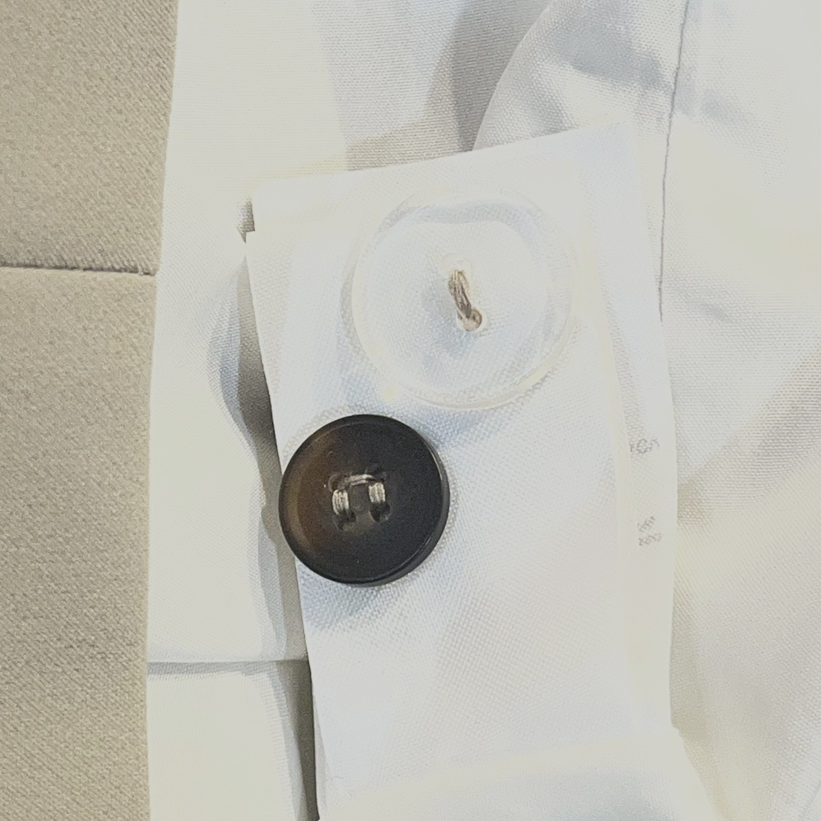 H&M Women's Beige Solid Single-Button Notch Colla… - image 8