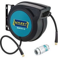 Hazet Schlauchaufroller 9040N/2 Set, 15 Meter, Druckluftschlauch, Schwarz