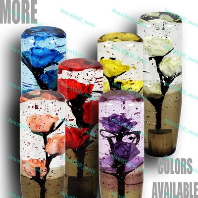 VIP 15CM Crystal Glitter Rose Flowers Manual Gear Stick Shift Knob Lever Shifter