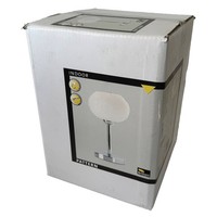 Brilliant Tischleuchte Pattern Chrom/Weiß Ø18Cm Max. 40W E27 Mit Schalter Licht