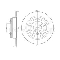 Metelli 2X Bremsscheibe Hinten Ø298 Mm Voll Lackiert FüR BMW 5Er E39 523I 520I