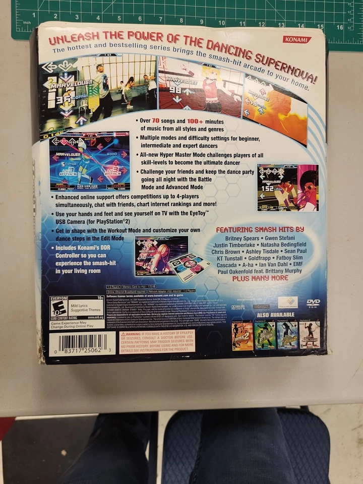 Konami Dance Dance Revolution SuperNOVA2 PS2 PlayStation 2 Juego y pad Foto 2 de 4