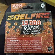 Nerf Gelfire 15,000 Rounds NEW AND SEALED Refill Pack Ammo for Pro Blasters