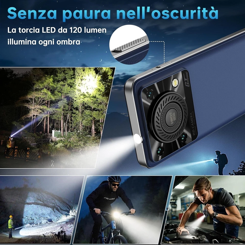 OUKITEL C60 Smartphone 128GB -  6,88" HD+ - Dual SIM - Telefono Blu TESTATO - Immagine 4 di 4