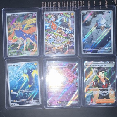 6 card lot of different pokemon from multiple sets