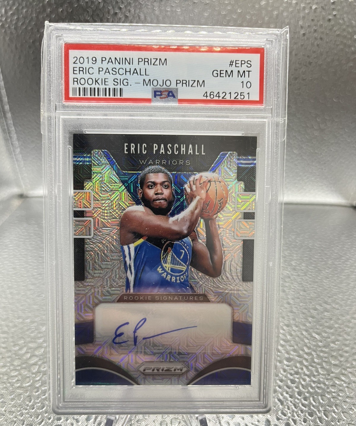 2019 Panini Prizm Eric Paschall MOJO Rookie Signatures Auto PSA 10 SSP /25