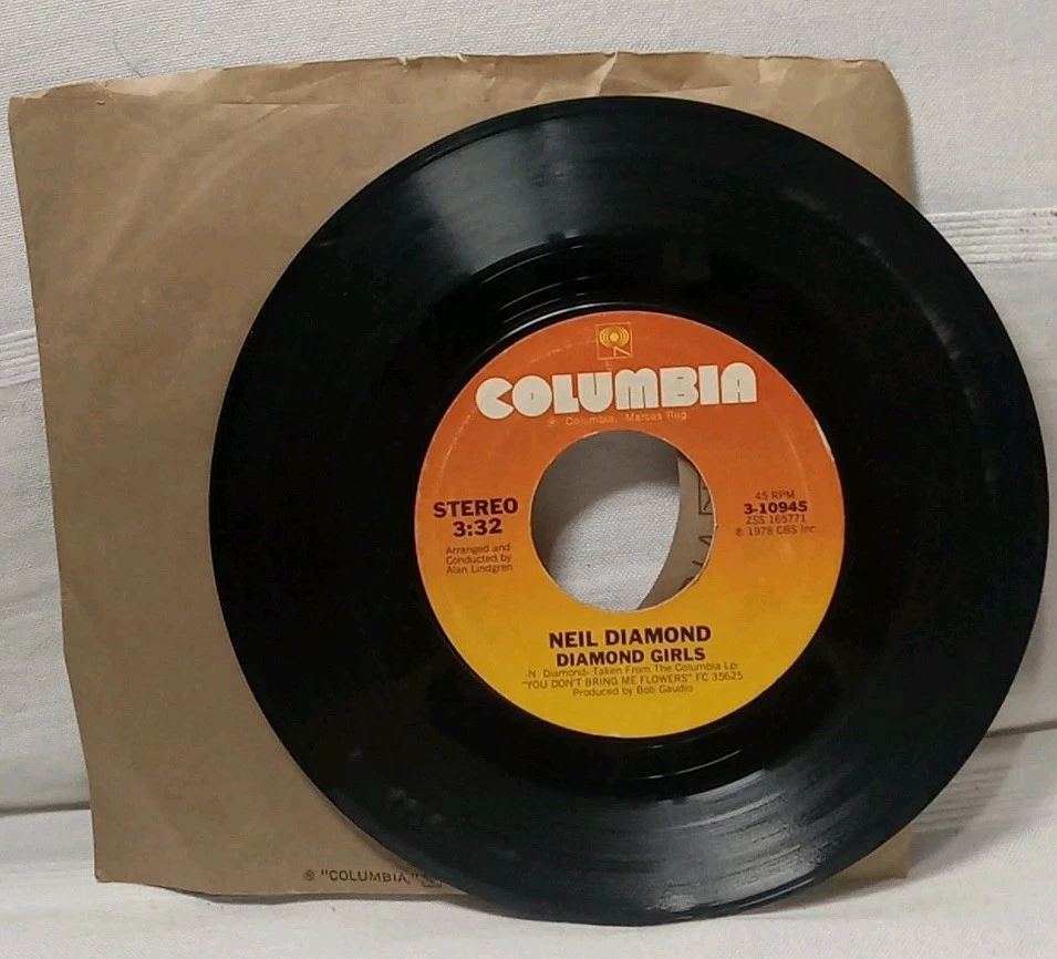 Neil Diamond Say Maybe/ Diamond Girls 45 Vinyl Record - Image 2 of 3