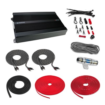 Memphis SE1200.4V2 240W 4-Ch Amp + Full Wiring Kit eBay