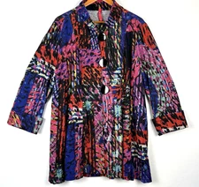 IC Collection Jacket Tunic Sweater WMs 3X Art To Wear Boho Artsy Colorful
