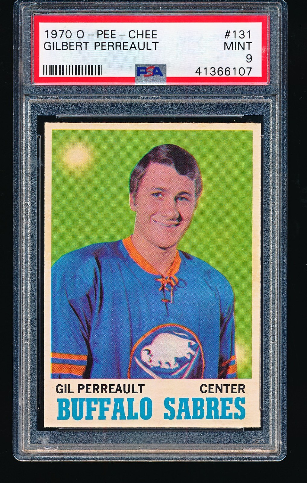 1970 OPC O-Pee-Chee GILBERT PERREAULT Rookie #131 PSA 9 - Pop 5