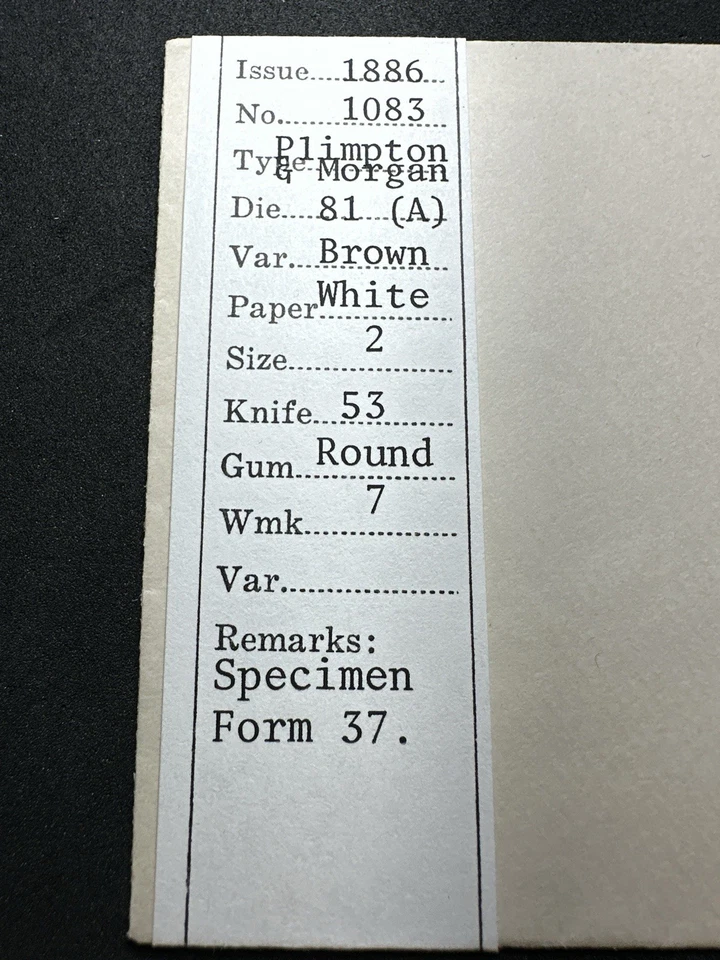 1886 Mint 1083 Cover Specimen Overprint Error - Image 2 of 4