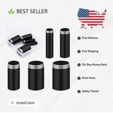Effortless Crafting with a 5-Piece Leather Punch Tool Set - Black Metal