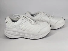 Hoka One One Bondi SR Wide Men's US 9 2E White Leather Running Shoes