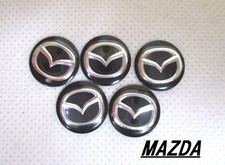 Mazda Car Logo Emblem Stickers Set Of 5 Aluminum New Oem Compatible