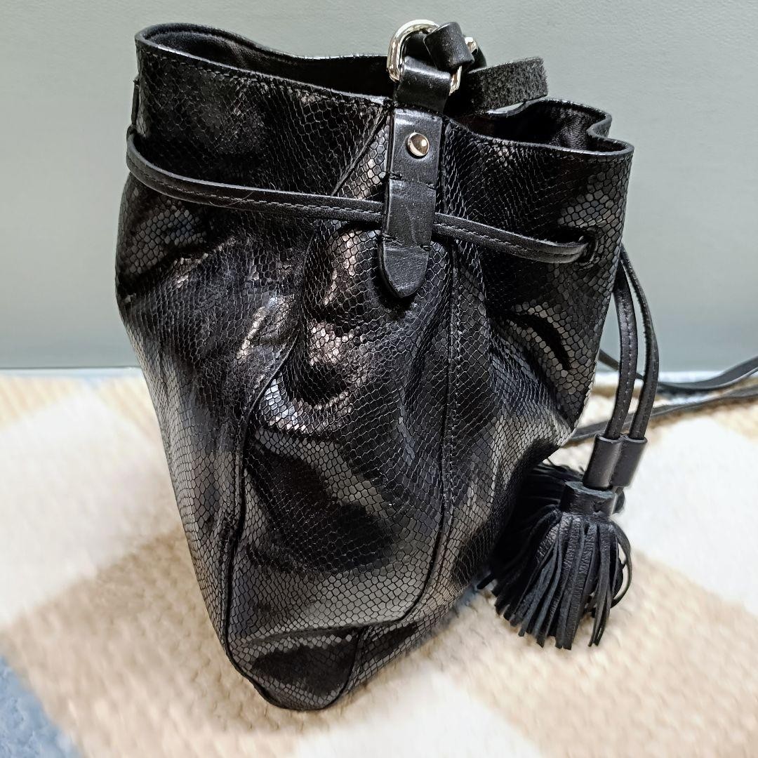 Isabel Marant Python Embossed Drawstring Shoulder… - image 4