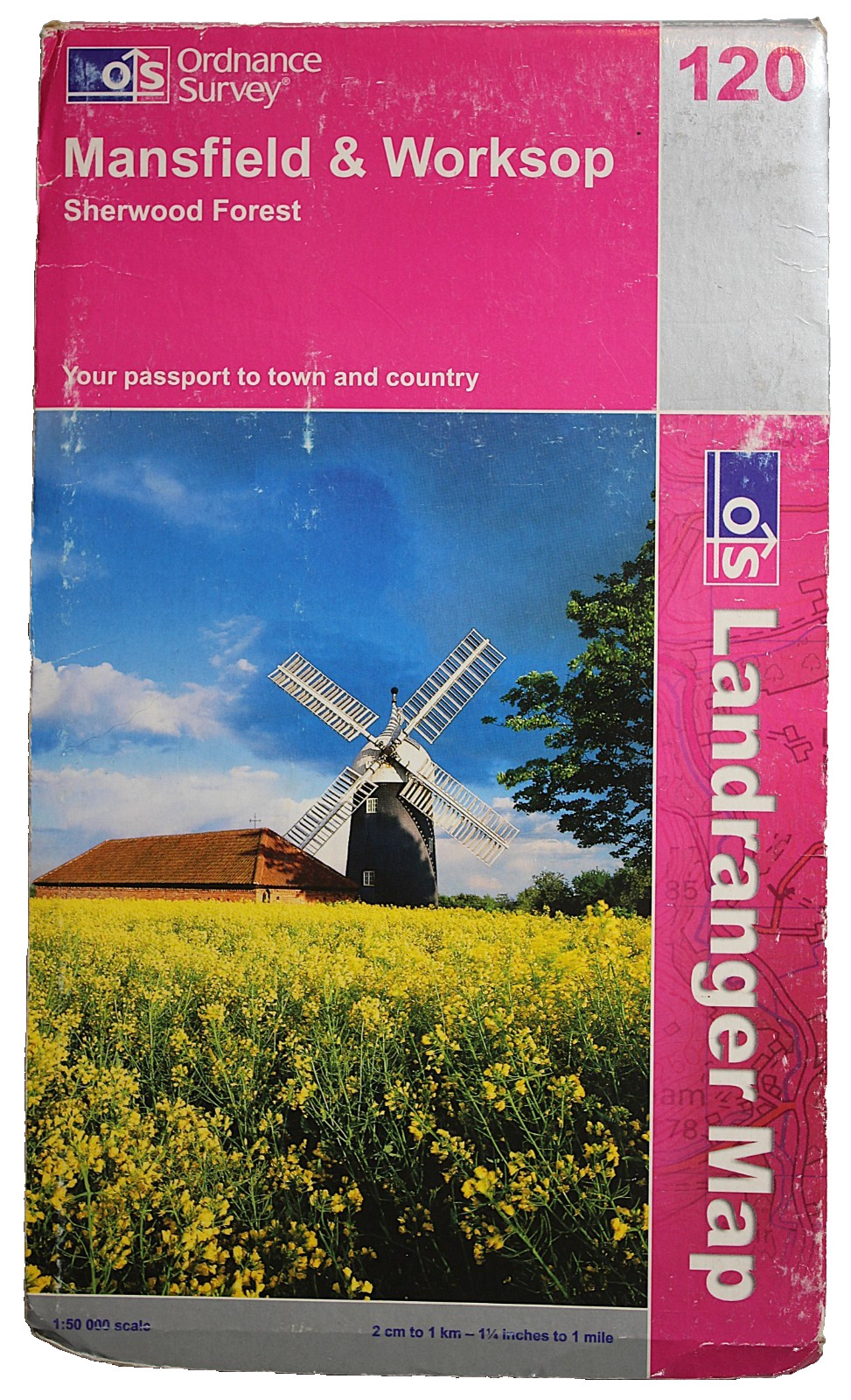 Ordnance Survey Landranger Sheet 120 Mansfield & Worksop 5th edition