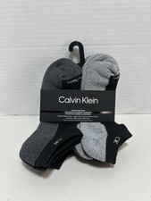 Calvin Klein 6-Pair Men's Cushion No Show Socks black gray Size 7-12