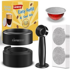 CAPMESSO Reusable Vertuo Pod Refill Kit, Faster Seal Reusable Nespresso Vertuo P