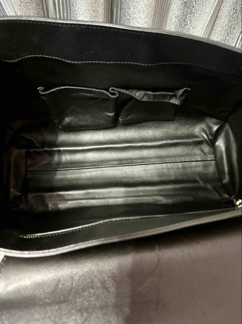 GUCCI Chain Bag Women's Tote Leather Silver Tone Authentic Good Condition thumbnail 9