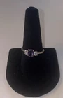 Vintage Sterling Silver & Amethyst Ring Size 10