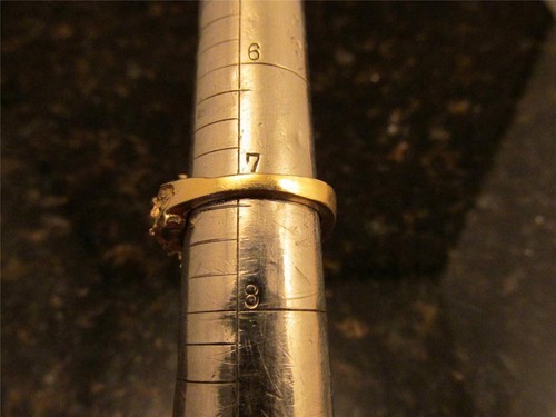 Vintage Retro Heavy Solid 14k Gold Blue Sapphire And Diamond Ring 18 grams - Picture 9 of 11