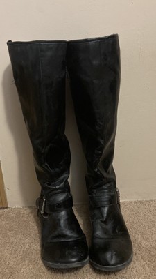 target black knee high boots