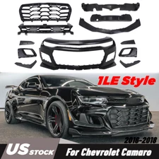 Front Bumper Cover + Grille 1LE Style w/ Lip For Chevy Camaro 2016 2017 2018