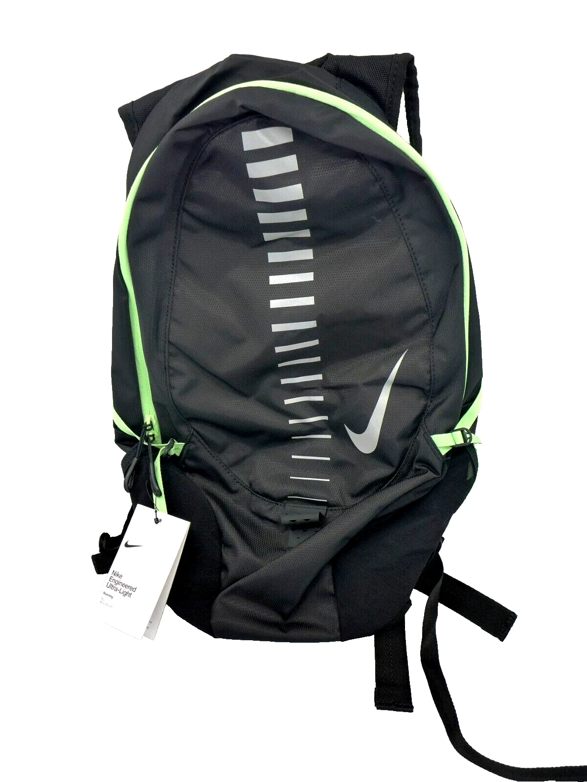 Nike Engineered Black Bright Green Ultra Light Backpack ( 15L ) Running New