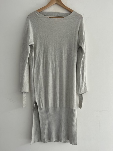 Interval Knit Dress Size Small Wool Blend Grey Long Sleeve