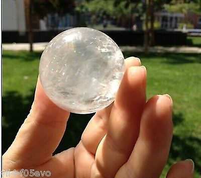 Stand 40-60MM Natural Clear Quartz Crystall Sphere Ball Reiki Healing Gemstone