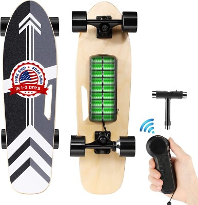 Patineta Electrica Skateboard Velocidad Maxima De MPH Con Control  Bluetooth