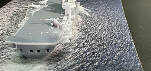 HMS Hermes Falklands (R12) 1/1200 aircraft carrier waterline model ship kit - Picture 7 of 9