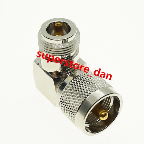 UHF PL-259 Male to N Female Connector RF HAM Radio Right Angle Adapter - Picture 5 of 6