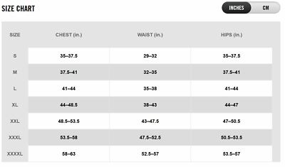nike men's dri fit size chart