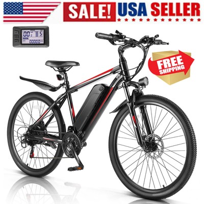 26'' Electric Bicycle 500W Powerful Motor Fat Tire Ebike/City Mountain Bike NEW~