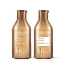 Redken All Soft Shampoo and Conditioner with Argan Oil for Dry Hair 10.1 oz SET