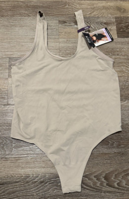 Maidenform Bodysuit Seamless Smoothing Thong Snap Closure Blush XXL MSW001