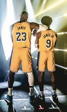 * James & James Jr * Legendary Basketball Image, Multiple sized Poster / Prints