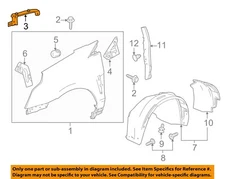 GM OEM 10-16 SRX Fender Fender Components-Fender Front Bracket 20882124