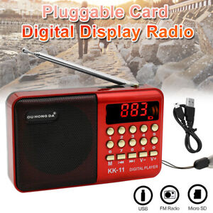 Hot Mini Portable Speaker USB Music MP3 4 Player Micro SD/TF FM Radio Red L8