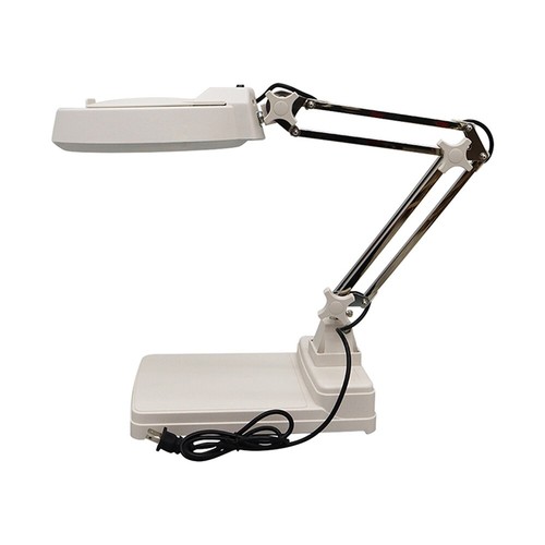 15x Lupa de sobremesa Lámpara LED Luz Lectura Reparación Herramientas Blanco 110V Totalmente Nuevo - Imagen 3 de 24