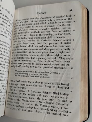 Mary Baker Eddy SCIENCE AND HEALTH W KEY TO THE SCRIPTURES 1934 VINTAGE - Picture 9 of 10