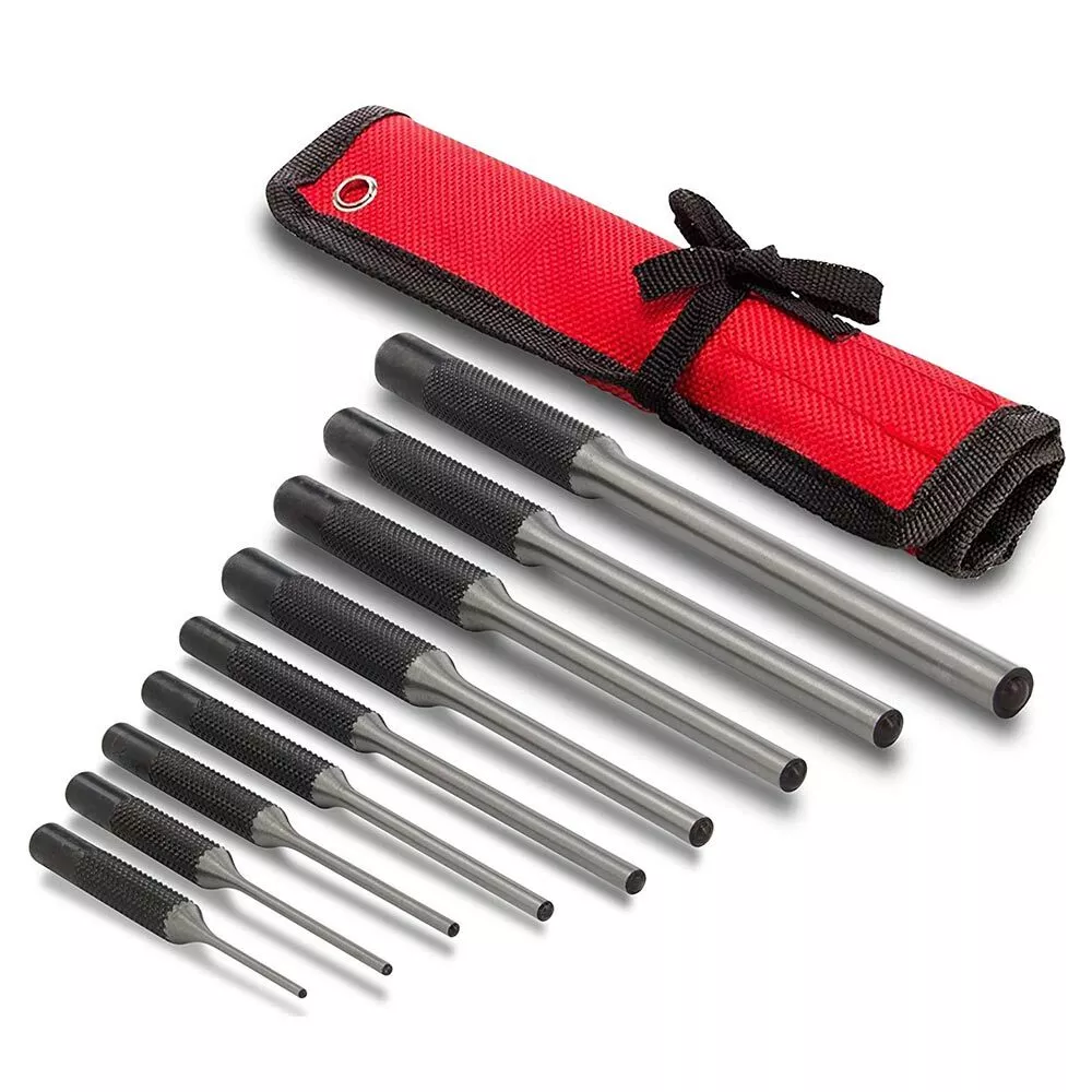 9 Pcs Durable Steel Roll Pin Punch Set,Professional Multi Size Round H –  Bangrui Tools