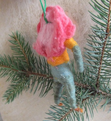 Ancienne Poupée De Noël Allemande - Décoration Pour Sapin - Coton - Vintage #410239
