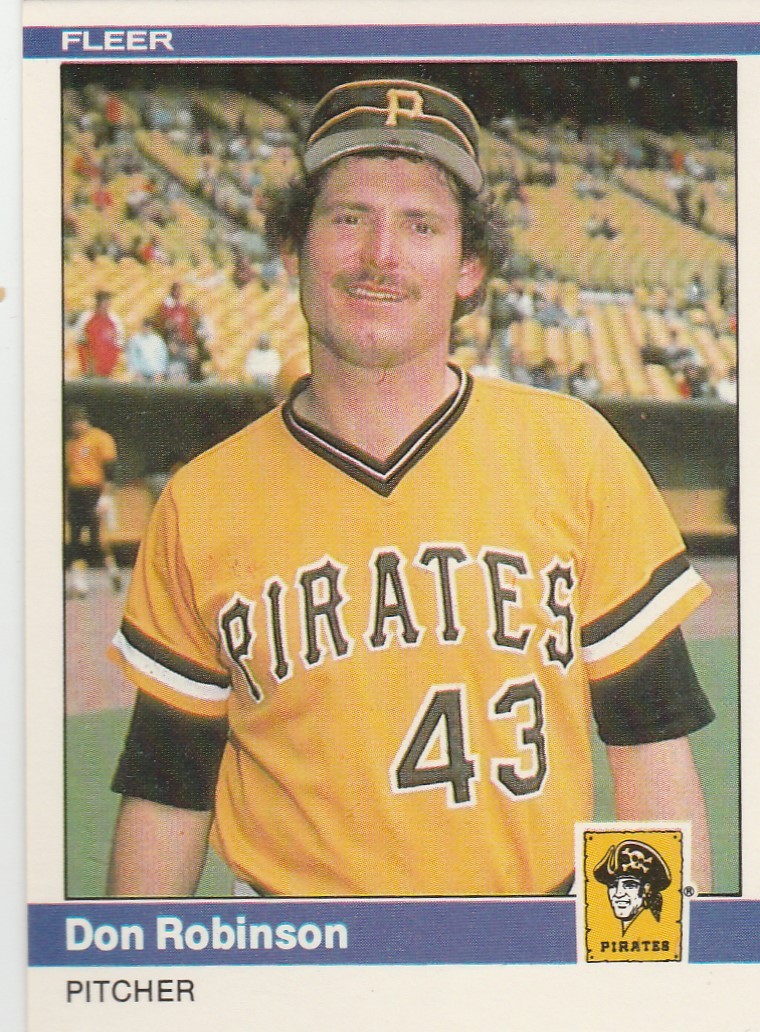 FREE SHIPPING-MINT-1984 (PIRATES) Fleer #262 Don Robinson