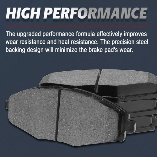 Front Ceramic Brake Pads for 2005 - 2010 Dodge Dakota Aspen 2011 - 2018 Ram 1500 - Picture 3 of 6