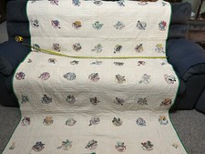 Hand stitched quilt. Fifty state birds. Beautiful