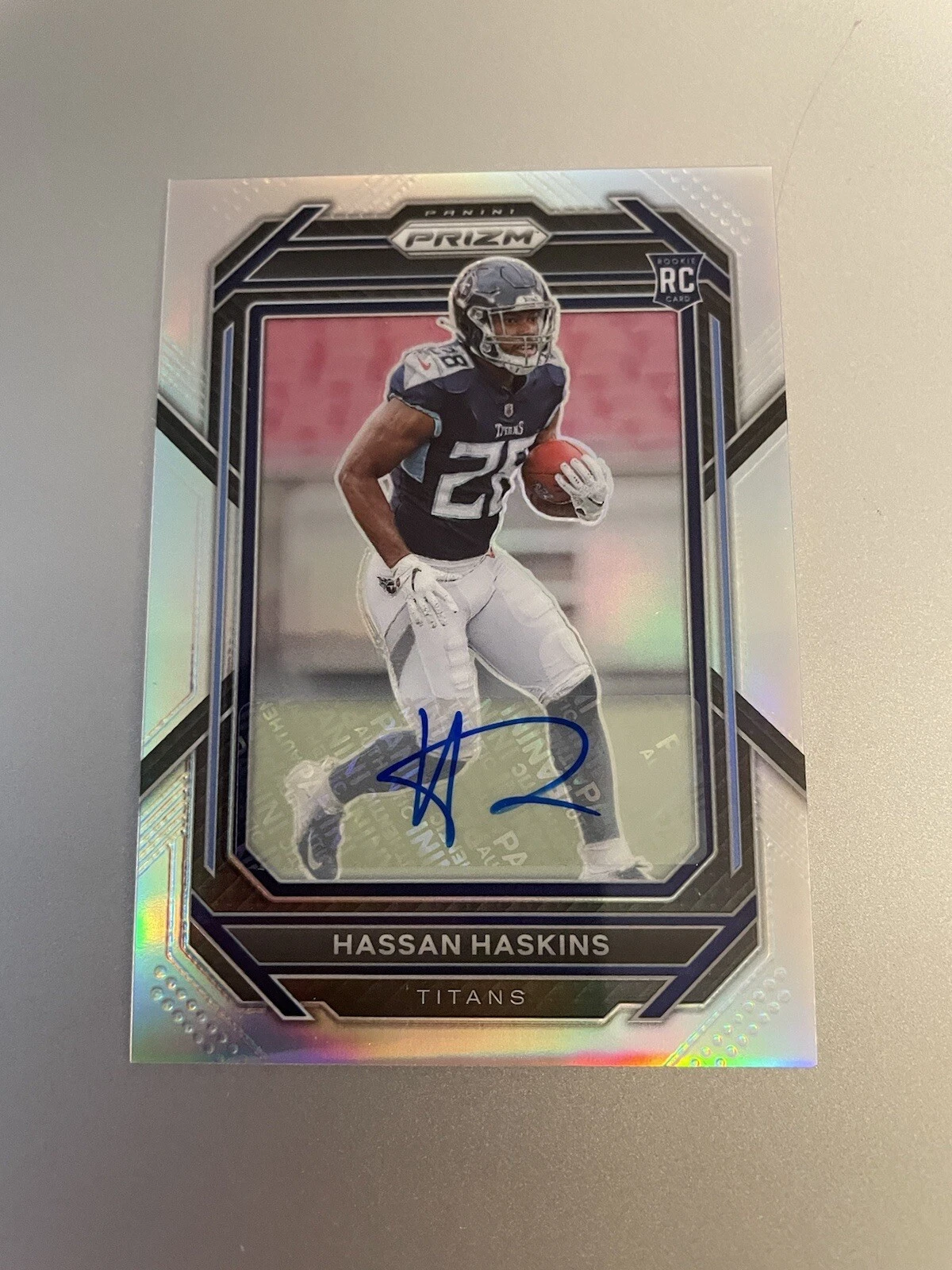 2022 Panini Prizm - Rookies Hassan Haskins #326 Silver Prizm Auto (RC) Titans