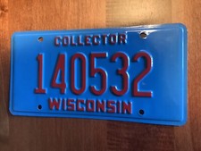 Plaque collector Wisconsin vers 1988